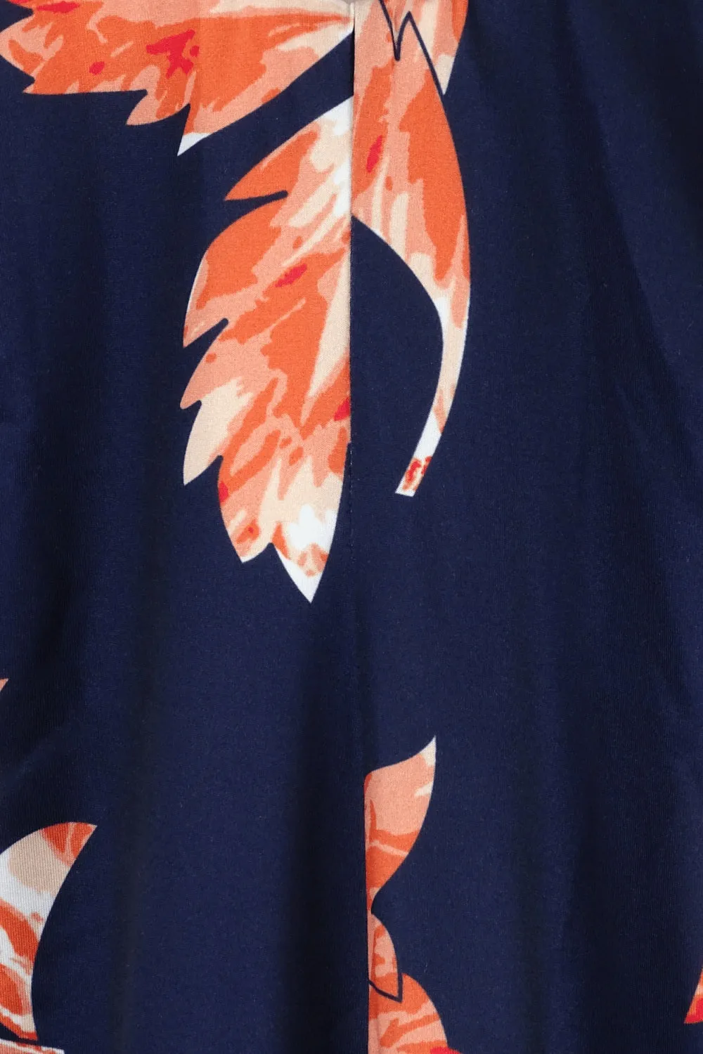 Blossom Floral Dress Navy And Orange 6