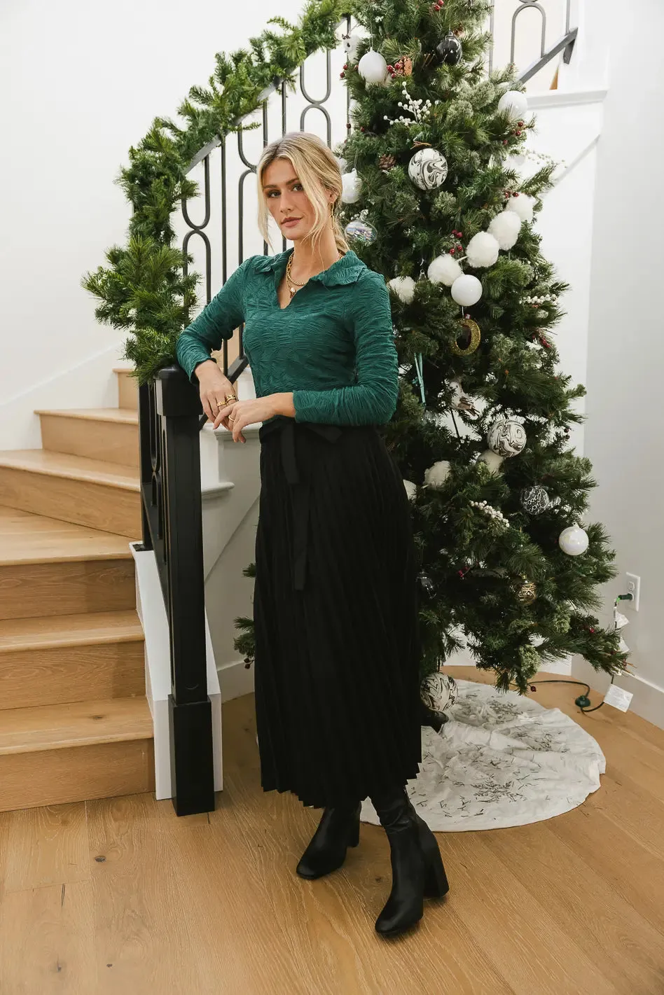 Darra Textured Top in Green