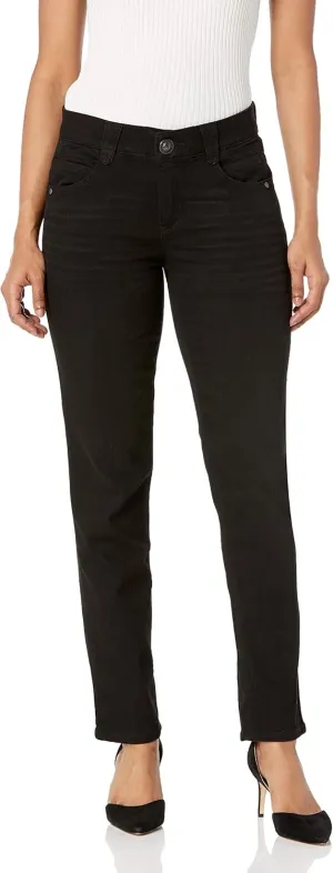 Democracy Women's Petite Ab Solution Straight Leg Jean