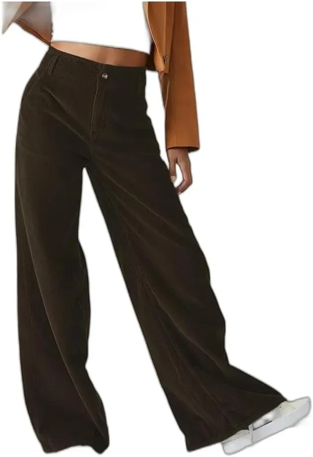 Jeans for Women High Waist Wide Leg Straight Pants, Spring Fall Fashion Walking Jogger Pants, Sweatpants with Pockets