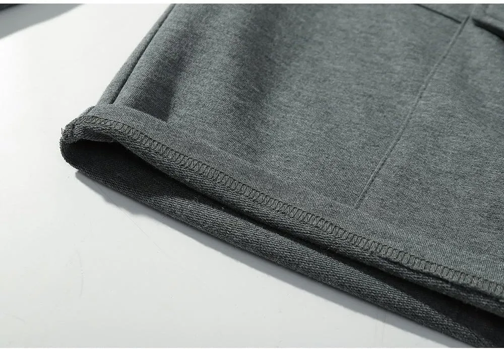Sweat Shorts for Men Cotton Athletic Hiking Workout Gym with Pockets Elastic Waist Drawstring Summer Running Shorts