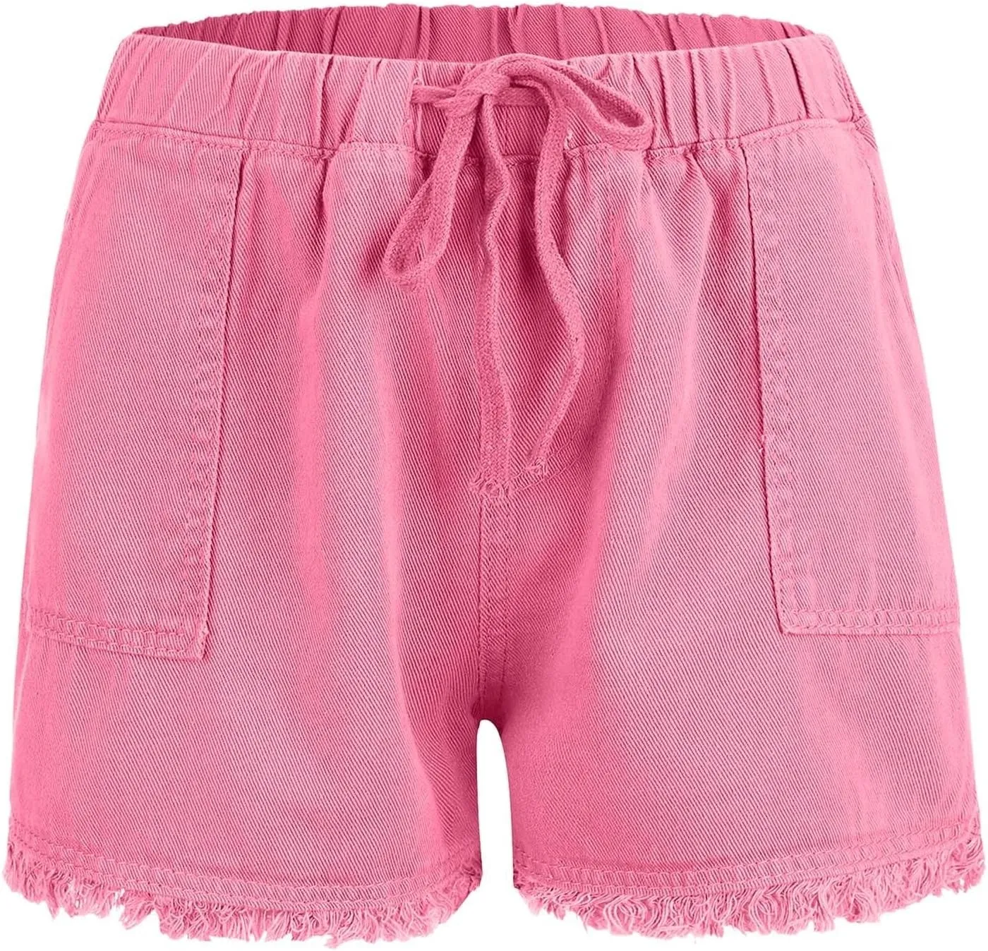Womens Y2K Lightweight Shorts Casual Baggy Trendy Short Pants Drawstring Elastic Waist Ripped Frayed Hem Comfy Shorts