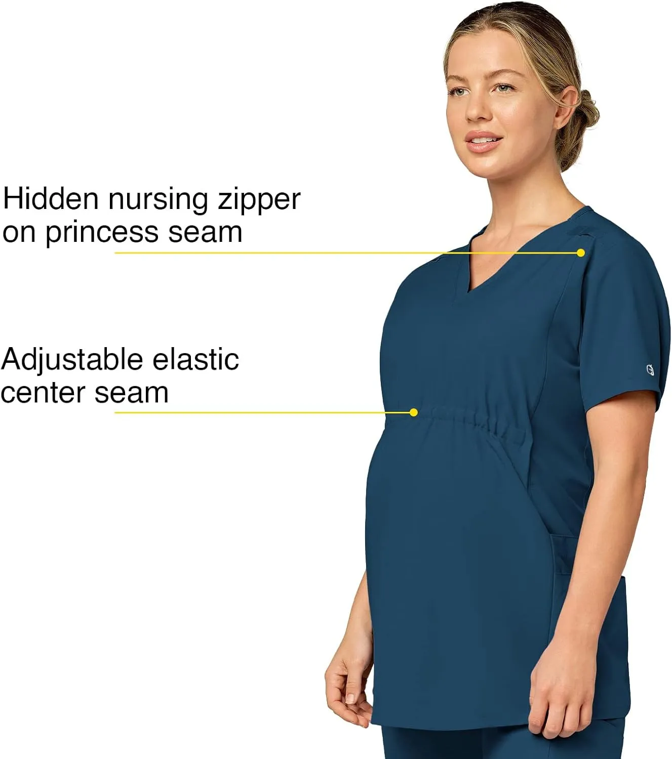 WonderWink Women's Maternity V-Neck Top
